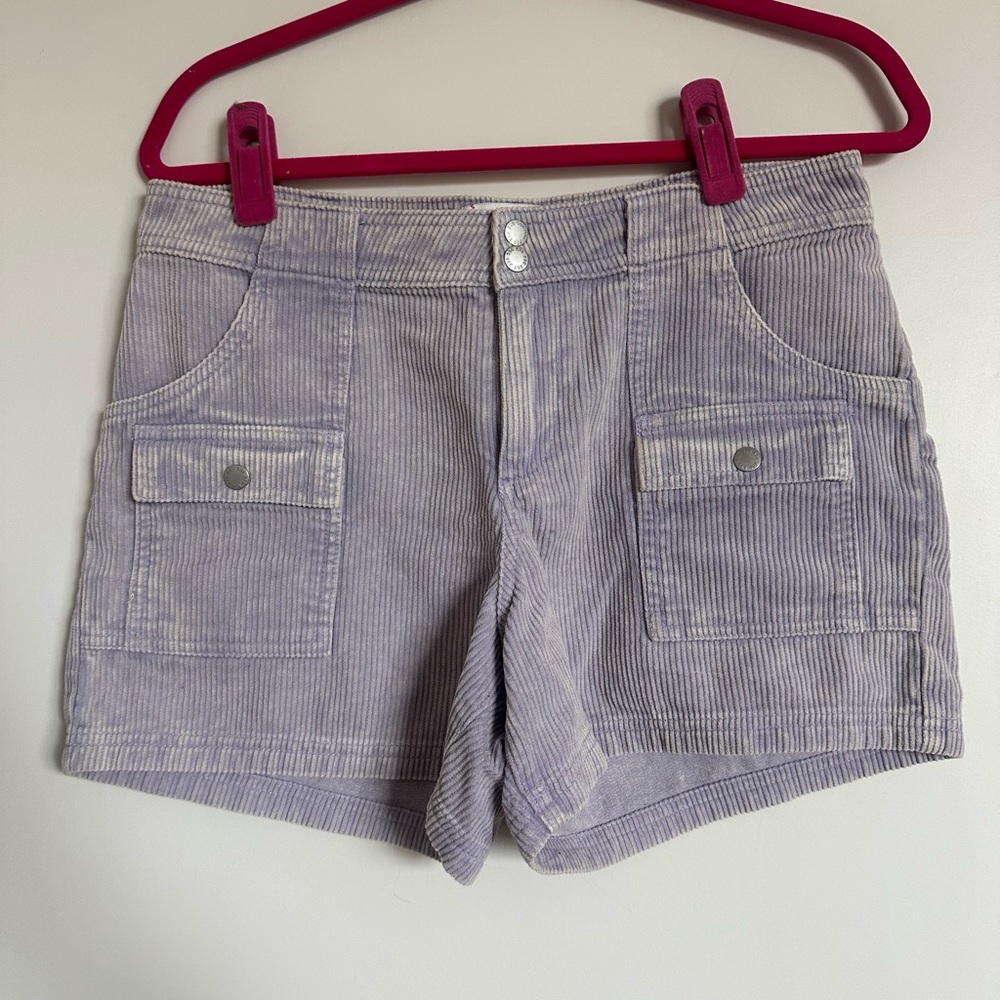 BDG Lilac Purple Corduroy Cargo Shorts